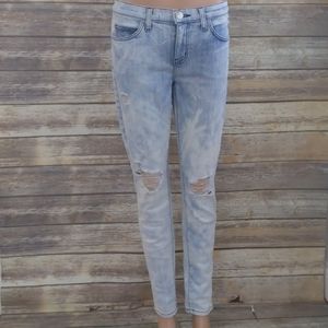 Current/Elliott Acid Wash Skinny Jeans